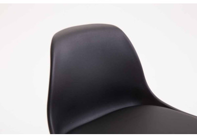 Sgabello da bar Kiel in similpelle nero