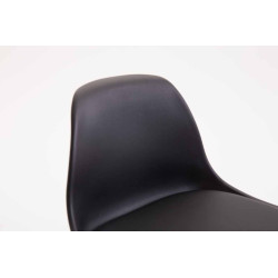 Tabouret de bar Kiel, similicuir noir