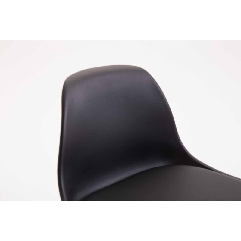 Tabouret de bar Kiel, similicuir noir