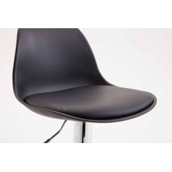 Taburete de bar Kiel de piel sintética negra