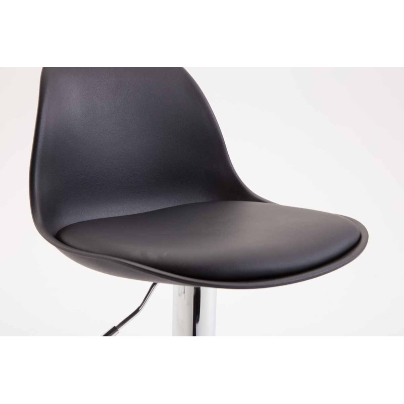 Tabouret de bar Kiel, similicuir noir