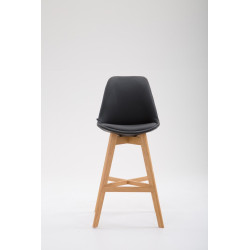 Tabouret de bar Cannes, similicuir, Natura noir