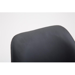 Sgabello da bar Cannes in similpelle nera Natura