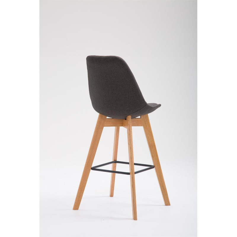 Tabouret de bar Metz en tissu Natura gris foncé