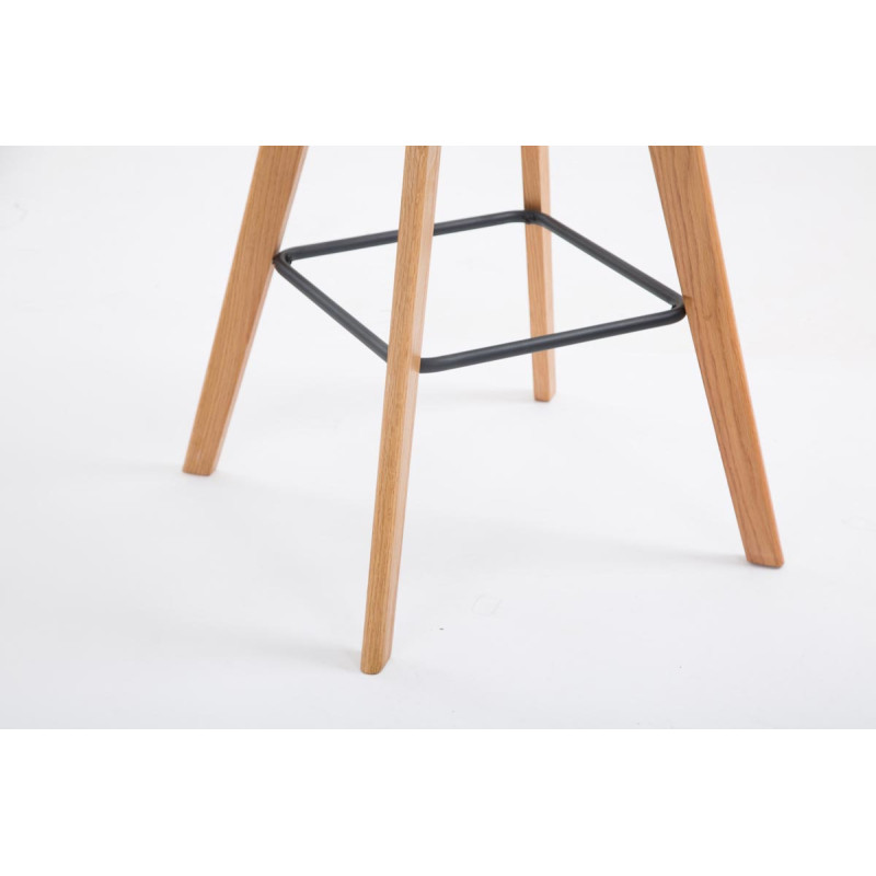 Tabouret de bar Metz en tissu Natura gris foncé