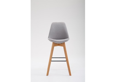 Tabouret de bar Metz, tissu Natura, gris