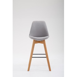 Tabouret de bar Metz en tissu Natura gris