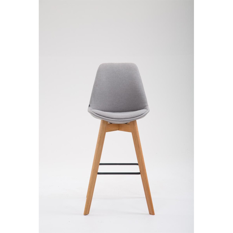 Tabouret de bar Metz, tissu Natura, gris