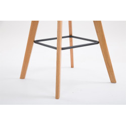Tabouret de bar Metz, tissu Natura, gris