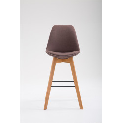 Tabouret de bar Metz en tissu Natura brun