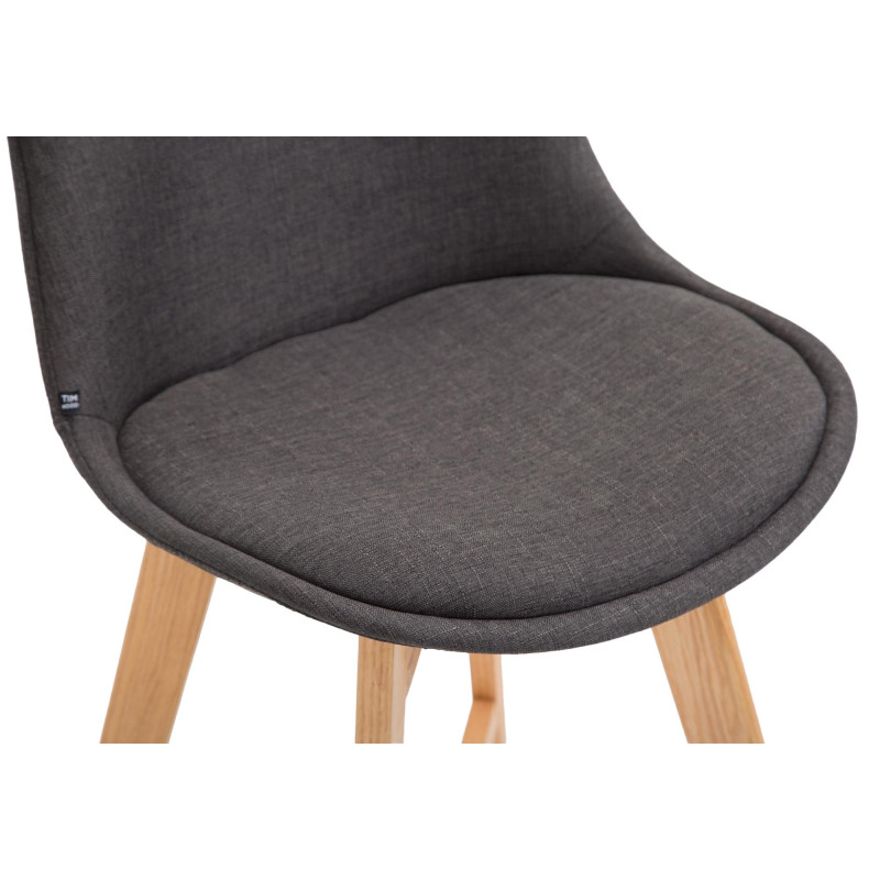 Taburete de bar Cannes, tela Natura, gris oscuro