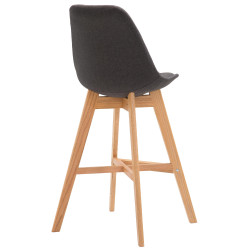 Tabouret de bar Cannes, tissu Natura gris foncé
