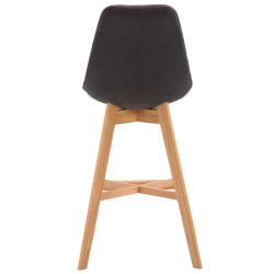 Tabouret de bar Cannes, tissu Natura gris foncé