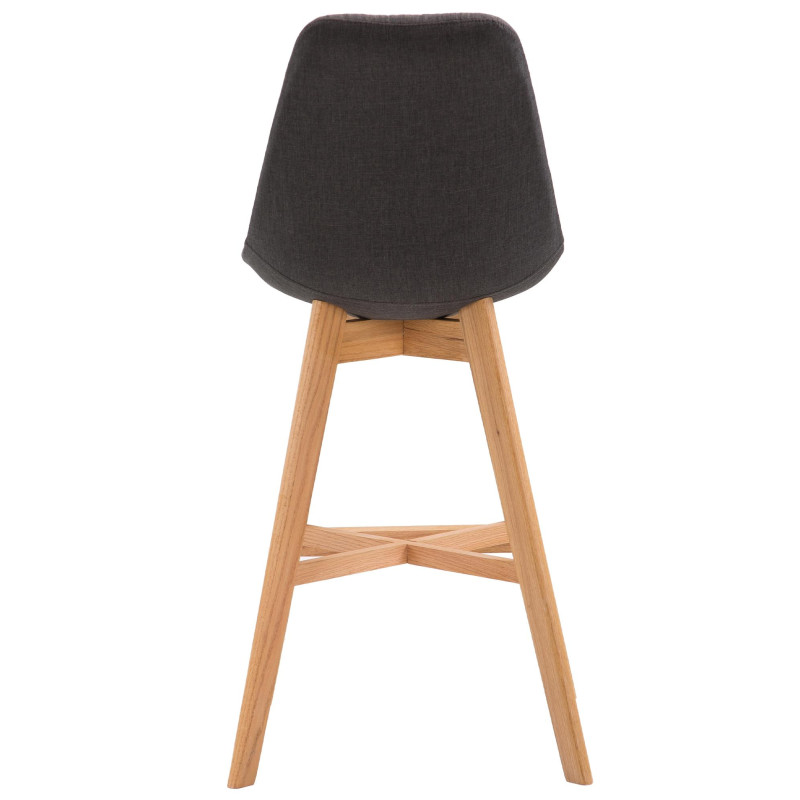 Tabouret de bar Cannes, tissu Natura gris foncé