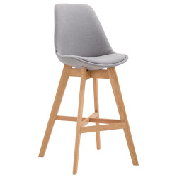 Tabouret de bar Cannes, tissu Natura gris