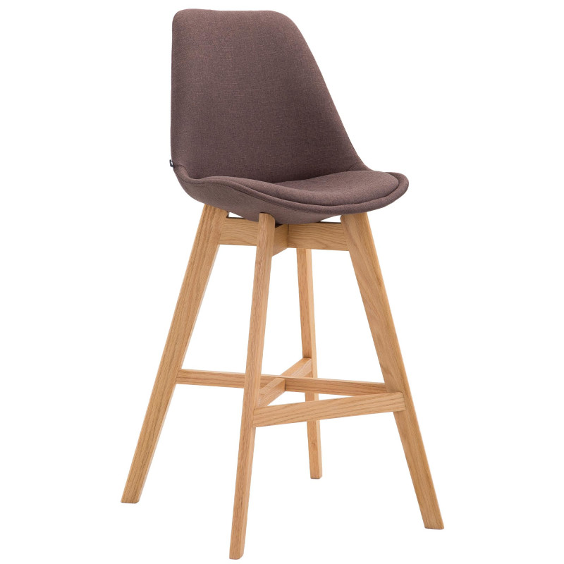 Tabouret de bar Cannes, tissu Natura brun