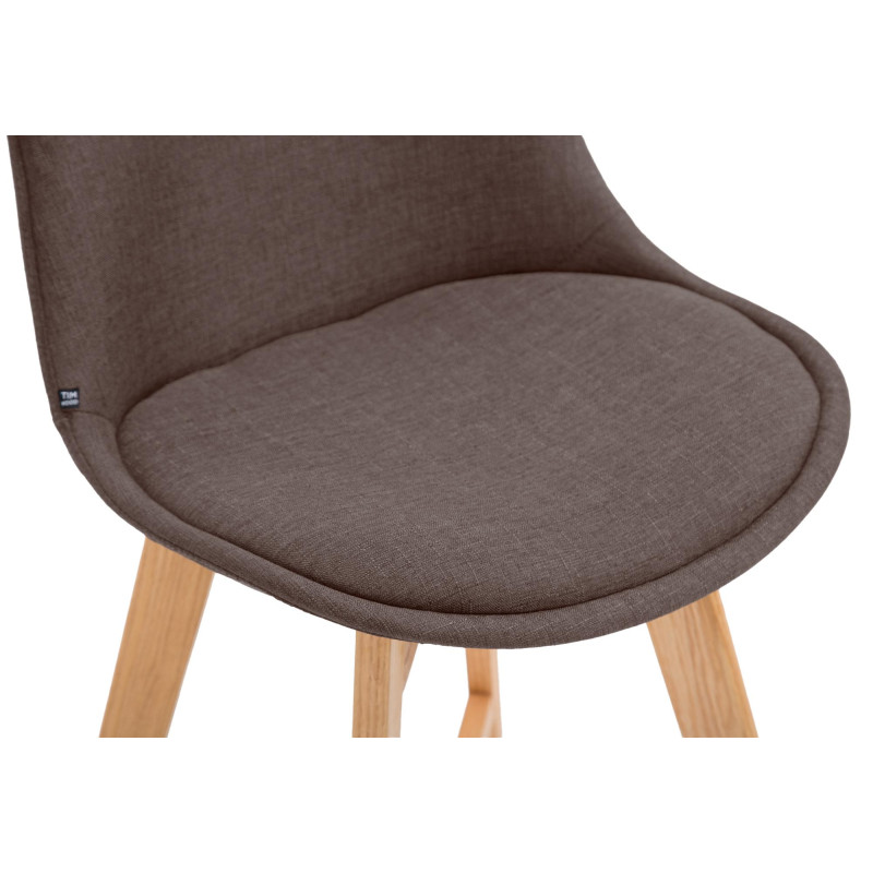 Banqueta de bar Cannes, tecido marrom Natura