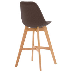Tabouret de bar Cannes, tissu Natura brun