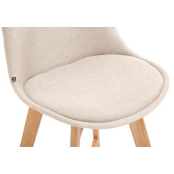 Tabouret de bar Cannes, tissu Natura crème