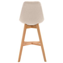 Banqueta de bar Cannes, tecido creme Natura