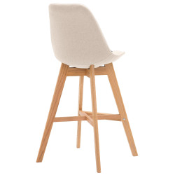 Banqueta de bar Cannes, tecido creme Natura