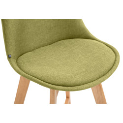 Taburete de bar Cannes, tela verde Natura