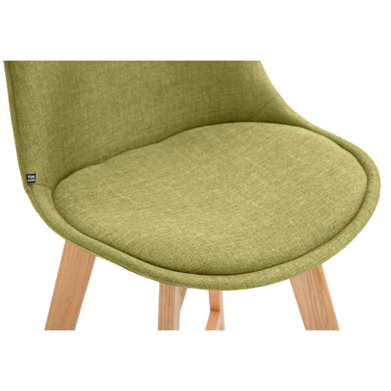 Sgabello da bar Cannes, tessuto verde Natura