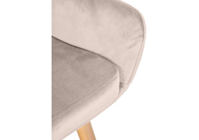 Ensemble de 2 tabourets de bar Grant en velours crème