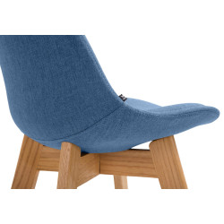 Tabouret de bar Cannes, tissu Natura bleu