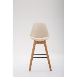 Tabouret de bar Metz, similicuir, crème Natura