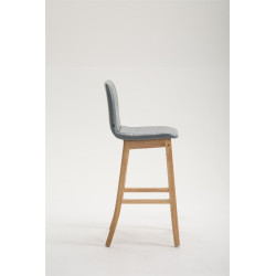 Tabouret de bar Bregenz en similicuir Natura gris
