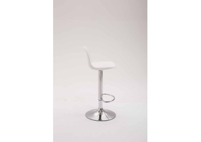 Taburete de bar Kiel, polipiel, blanco