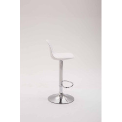 Tabouret de bar Kiel, similicuir, blanc