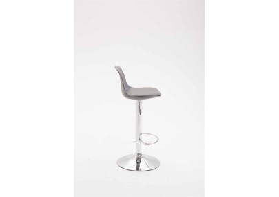 Tabouret de bar Kiel, similicuir, gris