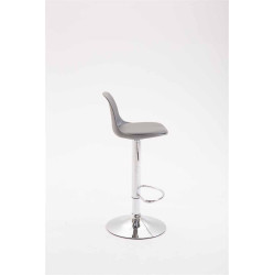 Tabouret de bar Kiel, similicuir, gris