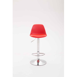 Taburete de bar Kiel, polipiel, rojo
