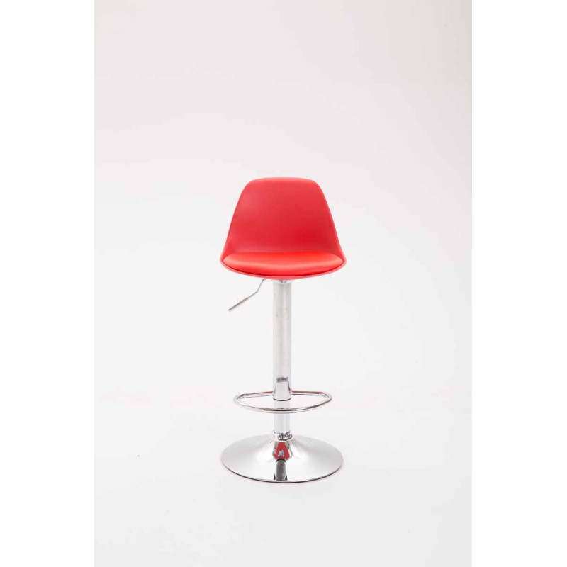 Sgabello da bar Kiel, similpelle, rosso