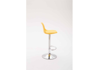 Tabouret de bar Kiel en similicuir jaune