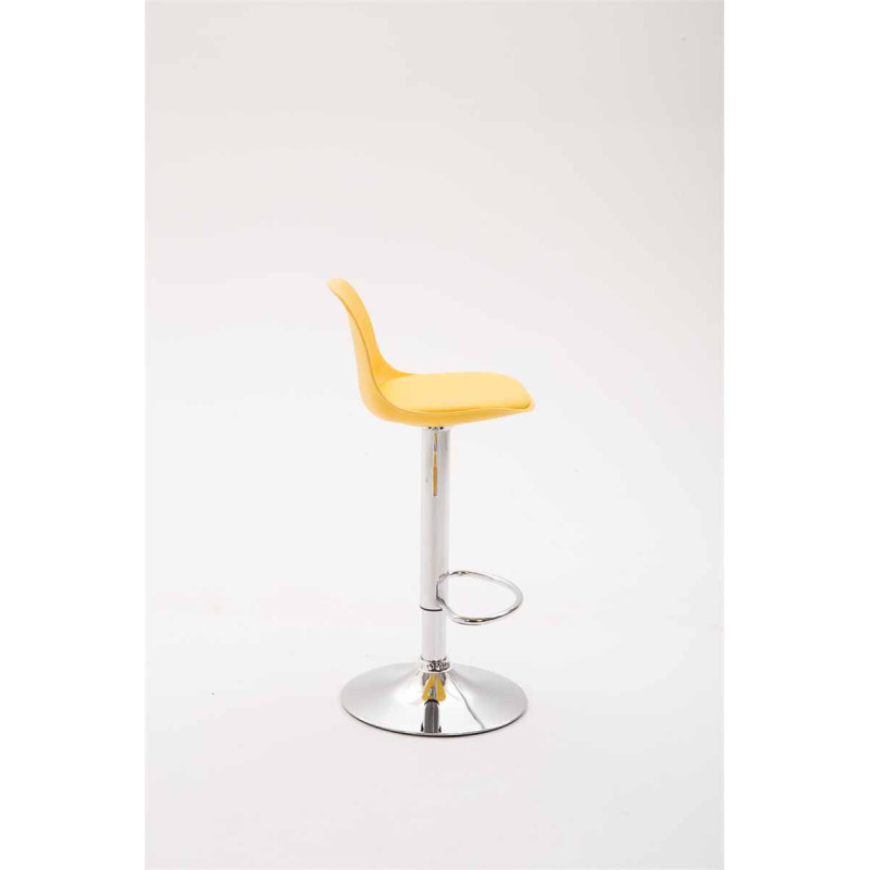 Taburete de bar Kiel, imitación de cuero, amarillo
