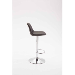 Tabouret de bar Kiel, tissu gris foncé