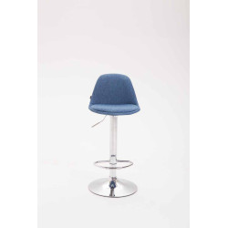 Taburete de bar Kiel, tela azul