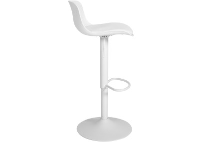 Ensemble de 4 tabourets de bar Almada en similicuir blanc