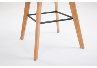 Tabouret de bar Metz Natura en plastique gris