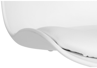 Ensemble de 4 tabourets de bar Almada en similicuir blanc