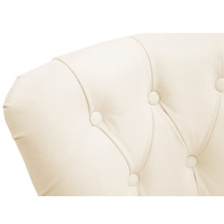 Taburete de bar Lakewood, cuero auténtico, crema antigua