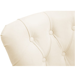 Sgabello da bar Lakewood in vera pelle, crema chiaro anticato