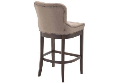Banqueta de bar em tecido Lakewood, cor taupe antigo.
