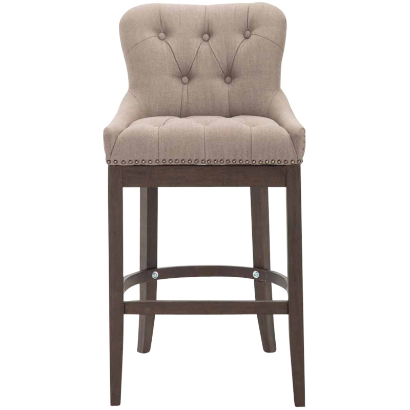 Tabouret de bar en tissu Lakewood, taupe antique