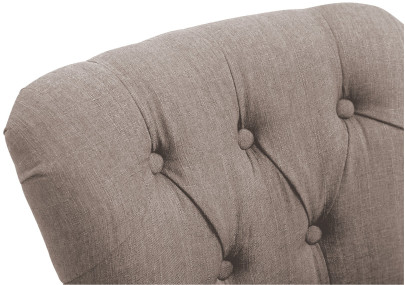 Sgabello da bar in tessuto Lakewood, tortora chiaro anticato