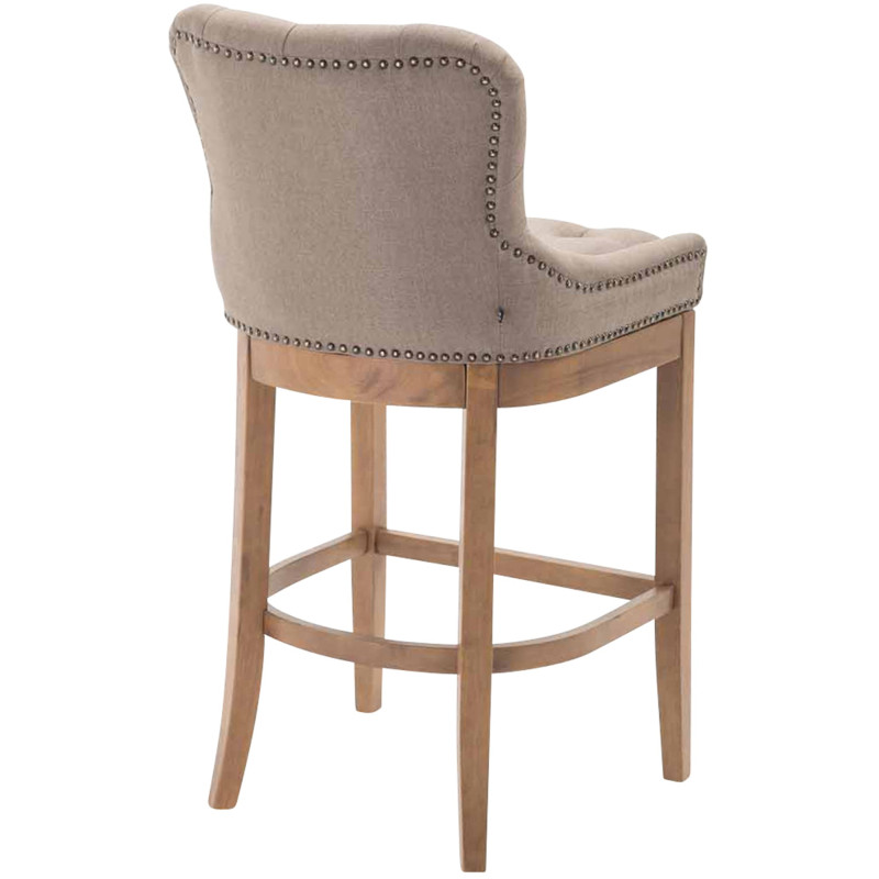 Tabouret de bar en tissu Lakewood, taupe clair antique